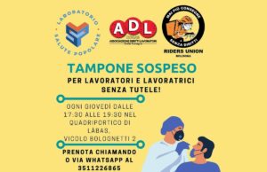 Il tampone sospeso al Laboratorio Salute Popolare di Làbas Tampone