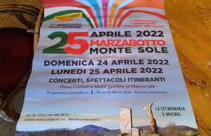 Il 25 aprile a Monte Sole, Cuppi: «L’Anpi presidio di democrazia, va difesa» Monte Sole