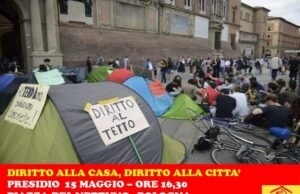 Diritto alla casa, in piazza perché «le persone non possono aspettare» unione inquilini bologna