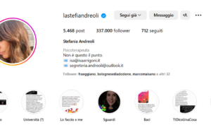 Il fenomeno Stefania Andreoli: la ‘Doc’ social della generazione Z Profilo Instagram di Stefania Andreoli