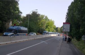 Parco Don Bosco, è tornata la polizia per i lavori del tram Parco Don Bosco