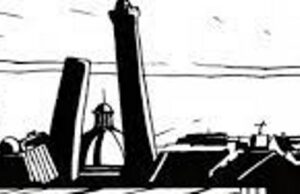 Bologna sottosopra con le Torri Gemelle Diverse e la guida della città a fumetti