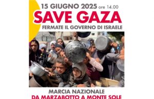 “Fermate il governo di Israele”, il 15 giugno a Monte Sole la marcia “Save Gaza” Save Gaza