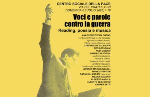 RiArt, Voci e parole contro la guerra al Centro Sociale della Pace RiArt
