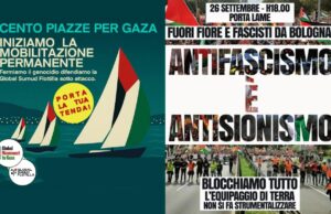 Palestina, le tende in piazza Nettuno e un presidio contro Forza Nuova a Bologna Palestina