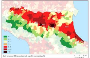 Nell’anno dell’alluvione l’Emilia-Romagna è stata prima in Italia per consumo di suolo Consumo di suolo