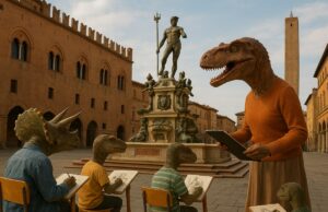 In piazza a Bologna arrivano i “dinosauri” contro le indicazioni nazionali della scuola Scuola