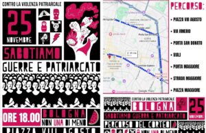 Non Una di Meno di nuovo in piazza a Bologna contro violenza patriarcale e guerra Non Una di Meno