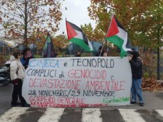 Presidio al Tecnopolo di Bologna contro devastazione ambientale e complicità con la guerra Tecnopolo