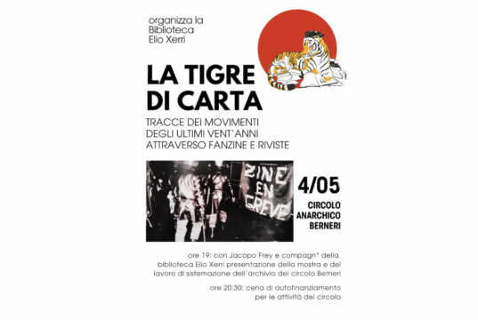 “La tigre di carta”: vent’anni di movimenti e controculture in mostra al Circolo Berneri La tigre di carta