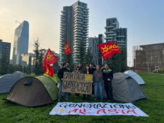 Milano, Udu denuncia il carovita in città con le tende alla Biblioteca degli Alberi Tende studenti Milano